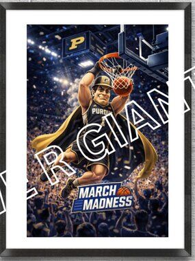 Purdue Boilermakers NCAA 11x17 Art Print Poster March Madness Basketball